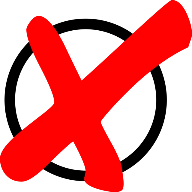 Wahlkreuz rot